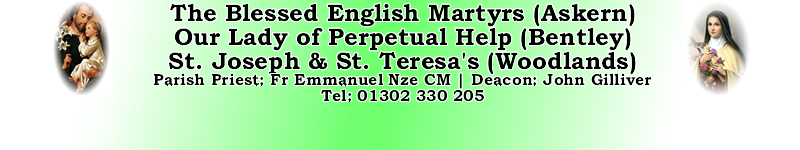 Welcome to St Joseph & St Teresa's and St George & the English Martyrs Parish Churches Website.